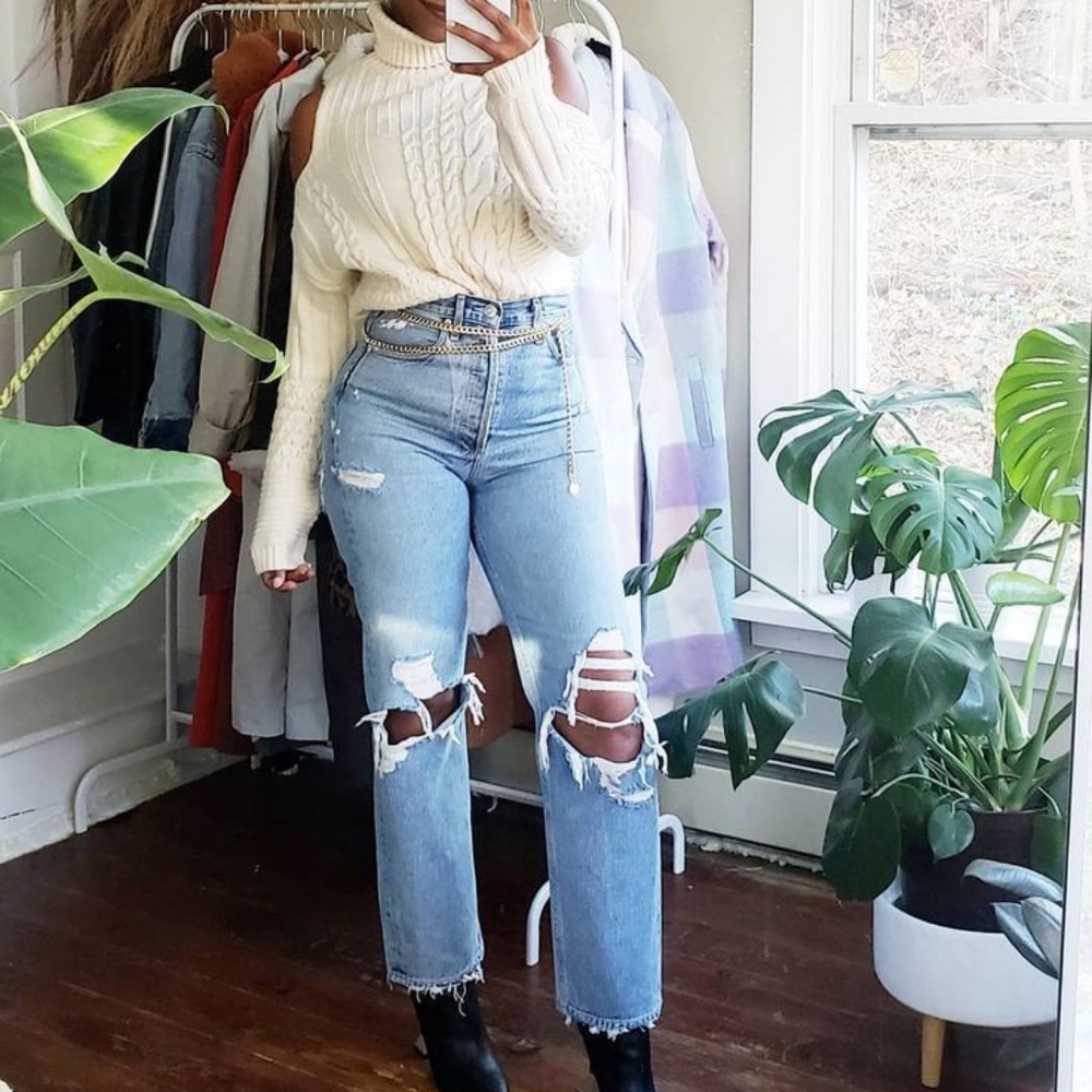 AGOLDE  90's loose fit Mid  rise distressed Jeans